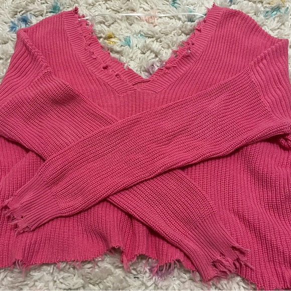 South Moon Under Sweaters - South Moon Under hot pink sweater